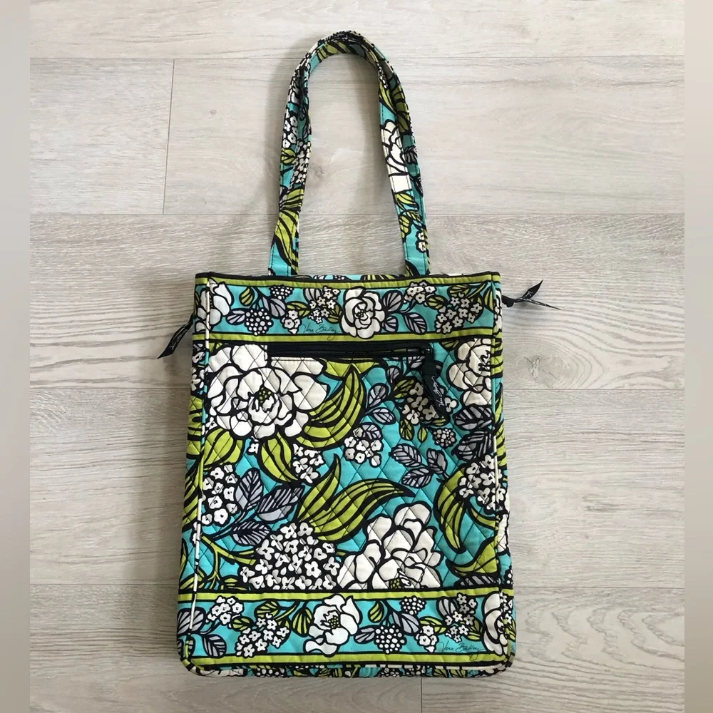 Vera Bradley “Island Blooms” Laptop Padded Multi Pocket Tote Bag